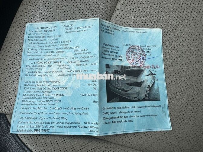 Hyundai Accent 2018 ATH 1.4L Trắng 80000 km