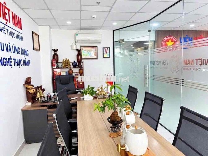 Cho thuê VP trệt Tân Cảng 90m2 ngăn sẵn 2 phòng gần ga Metro Tân Cảng