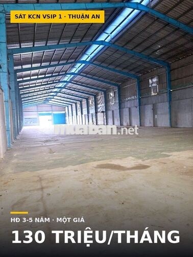 Xưởng 1.800m² sát KCN VSIP 1, xe container vào tận nơi 