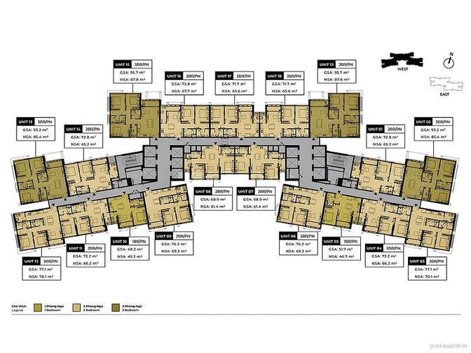 Căn hộ bán Lumiere Riverside 3 phòng ngủ tầng trung view sông 95m2