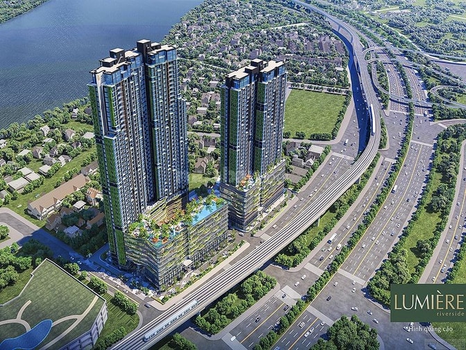 Căn hộ bán Lumiere Riverside 3 phòng ngủ tầng trung view sông 95m2