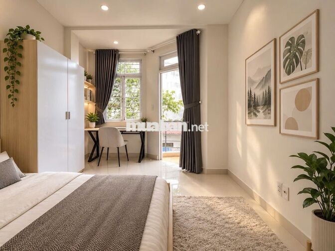 CHDV MỚI ĐẸP FULL NỘI THẤT TÁCH BẾP BAN CÔNG CỬA SỔ LẤY GIÓ NẮNG