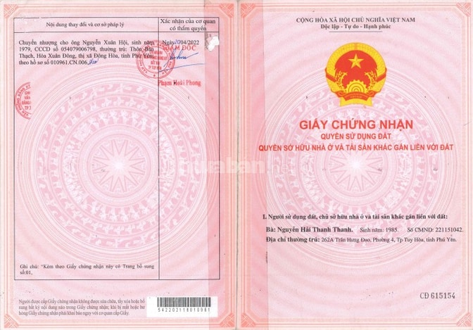 Bán đất tại phường Tuy Hoà, tỉnh Đắk Lắk