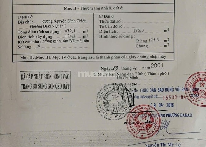  Bán tòa nhà 2 mt Nguyễn Đình Chiểu, 175m2, 6 tầng, HĐT 100tr/th