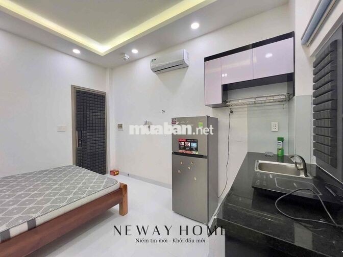 Studio cửa sổ giếng trời full nội thất ngay gần cầu chữ Y, dễ qua q1,5
