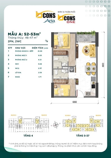 Căn hộ Bcons Aria  - Chỉ 120 triệu nhận nhà miễn gốc + lãi 24 tháng