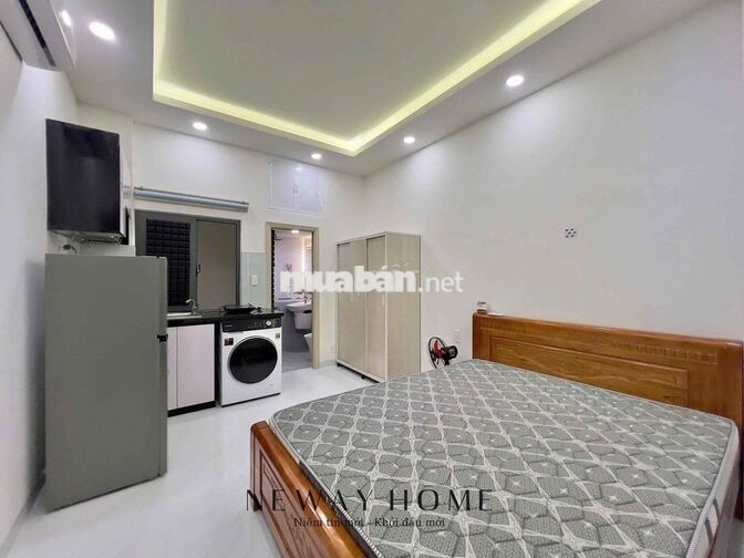 Studio cửa sổ giếng trời full nội thất ngay gần cầu chữ Y, dễ qua q1,5