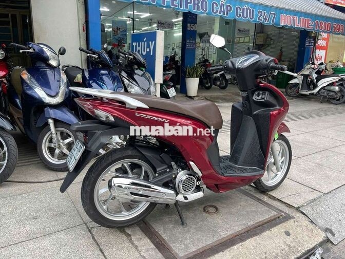 Honda Vision 2025 Cao Cấp màu Đỏ