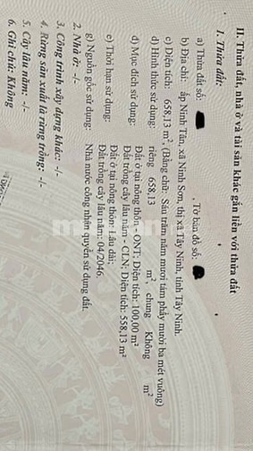 Bán lô đất mặt tiền đường Bời Lời - Tp. Tây Ninh
