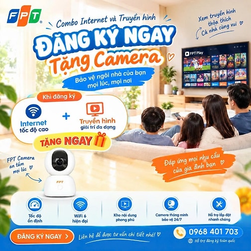 LẮP MẠNG FPT  COMBO INTERNET + TRUYỀN HÌNH