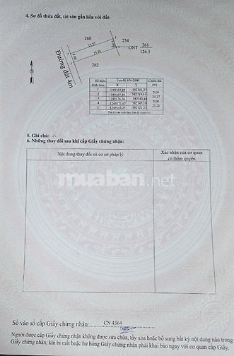 5x25 full thổ. Gần nông trường cao su Cầu Khởi. 195tr hết đất 