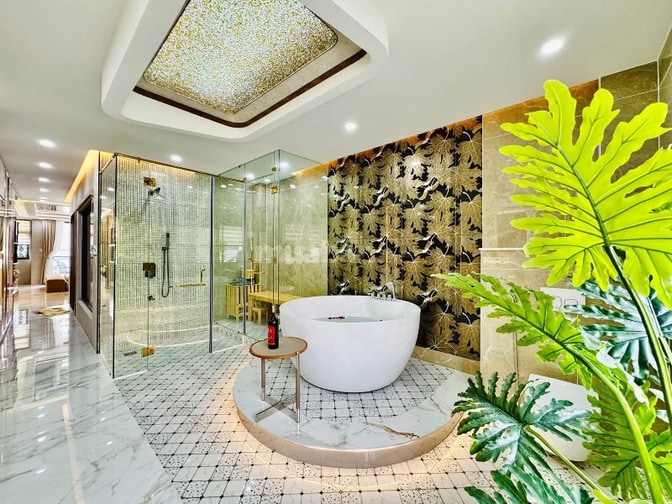 Xe hơi để trong Nhà 5 lầu tuyệt đẹp Cao cấp hẻm Quang Trung, P14, Q.Gò