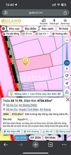 9424m đất vườn trồng CLN,sổ hồng riêng,chính chủ
