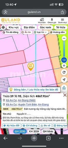 9424m đất vườn trồng CLN,sổ hồng riêng,chính chủ