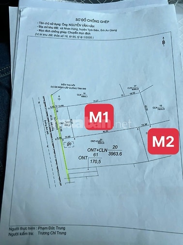9424m đất vườn trồng CLN,sổ hồng riêng,chính chủ