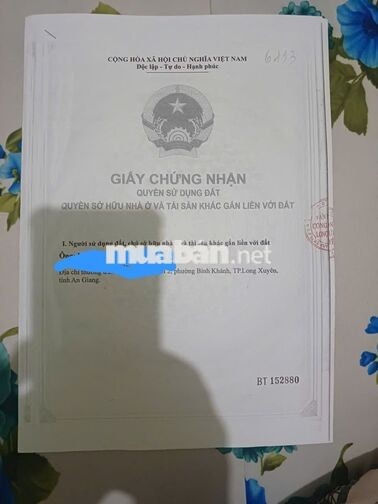 Bán nền và nhà cấp 4! Tặng 01 máy lạnh, máy nước nóng!