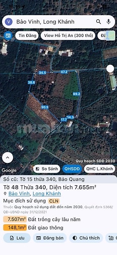 Bán Đất vườn 7655m2 tại Long Khánh, Đồng Nai.