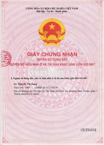 Bán Nhà Hẻm 98A Nguyễn Thị Thập