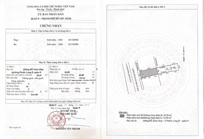 BÁN NHÀ MẶT TIỀN ĐỖ XUÂN HỢP, P. PHƯỚC LONG B, QUẬN 9 (TP. THỦ ĐỨC)