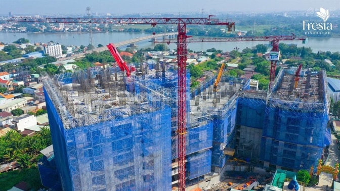 2PN 2WC 51,5m 2,1 tỷ căn hộ Fresia Riverside CK 4%, vay 75%, 25% HĐMB