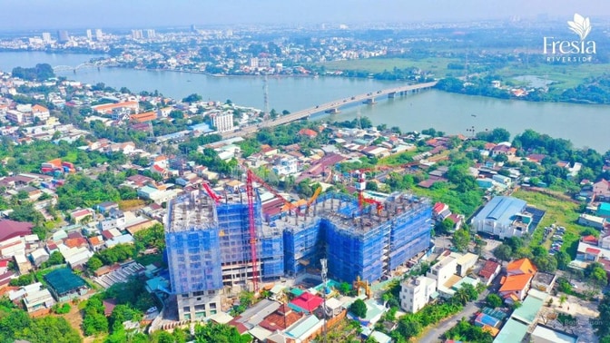 2PN 2WC 51,5m 2,1 tỷ căn hộ Fresia Riverside CK 4%, vay 75%, 25% HĐMB