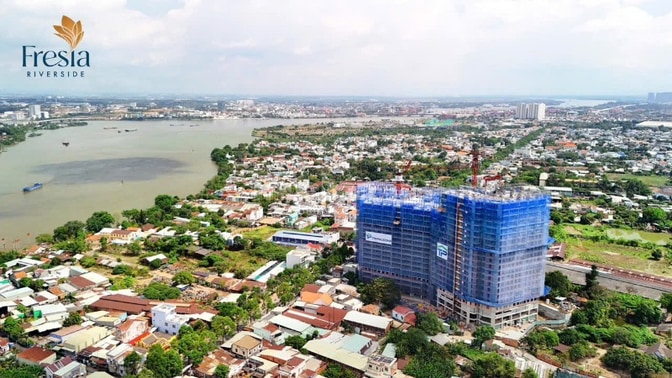 2PN 2WC 51,5m 2,1 tỷ căn hộ Fresia Riverside CK 4%, vay 75%, 25% HĐMB
