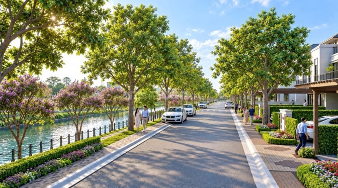Nhà Phố Izumi City Mặt Tiền Kênh Cảnh Quan Lớn - Sống Giữa Mảng Xanh