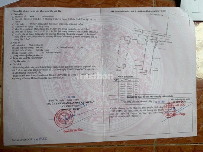 Bán Nhà 827/34/1 TL10, P.Bình Trị Đông B, Q.Bình Tân -dt:4x17m trệt 1L