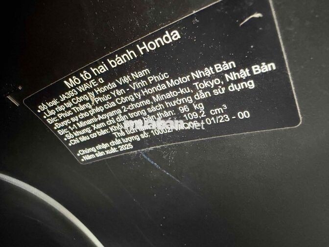 Honda Wave A 2025 Đen Việt Nam