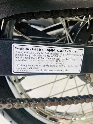 SYM Galaxy 50cc 2022 Đỏ đen 12000 km
