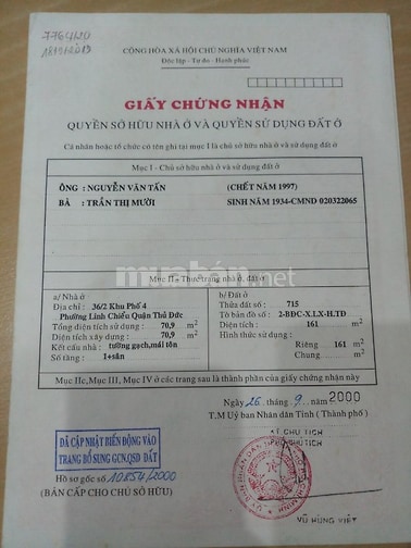 Bán 02 căn nhà trệt liền nhau, Võ Văn Ngân, P,Linh Chiểu, Thủ Đức