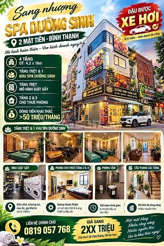 SANG NHƯỢNG SPA DƯỠNG SINH - 2 MẶT TIỀN BÌNH THẠNH, TP HCM