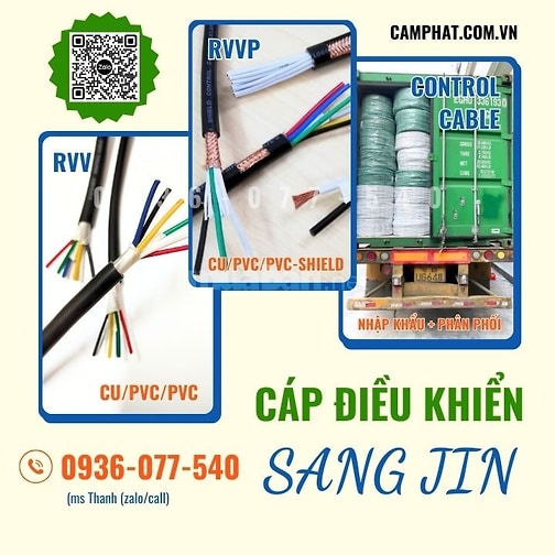Cáp Điều Khiển Sangjin RVV 3C x 1.25 MM2 - Cẩm Phát