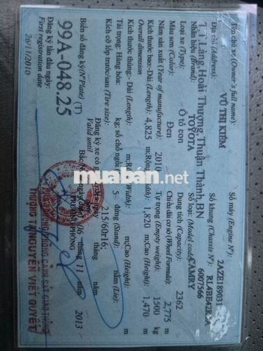 Toyota Camry 2010 Đen Xăng Việt Nam