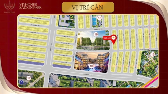 Vinhomes SaiGon Park nhà phố liền kề, Giá chỉ 6 Tỉ 4 