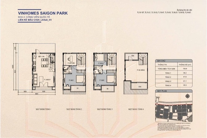Vinhomes SaiGon Park nhà phố liền kề, Giá chỉ 6 Tỉ 4 