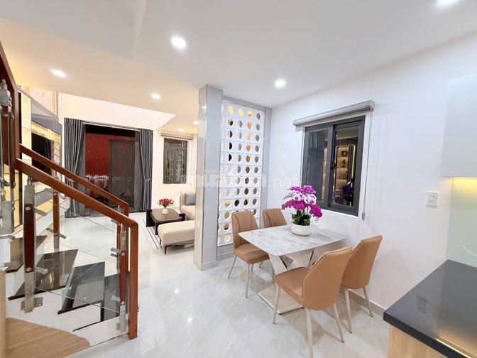 Nhà 3 lầu tuyệt đẹp Cao cấp góc 2 mặt hẻm Nguyễn Du, P7, Q.Gò Vấp, giá