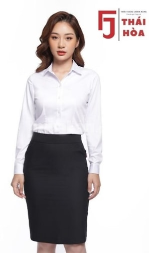 Chân váy Thái Hòa ngang gối màu đen, xanh đen đủ size L,Xl,2Xl,30