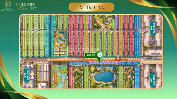Vinhomes Green City Biệt Thự Song Lập Giá 15 Tỉ, nằm trục đường 3/2