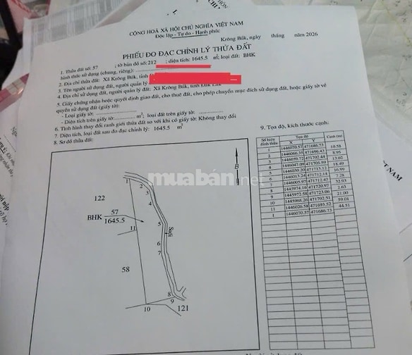 Bán Đất   diện tích 28800 tặng nhà cấp 4 tặng 5000 cây cafe cho trái n