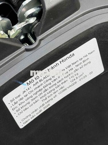 AirBlade 125 T7/2026 od chuẩn 400km xe như mới .