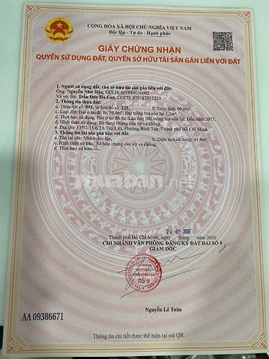 Cần bán nhà 4x15m cấp 4 hẻm 135 Tây Lân- p. Bình tân giá:4.3 tỷ còn TL