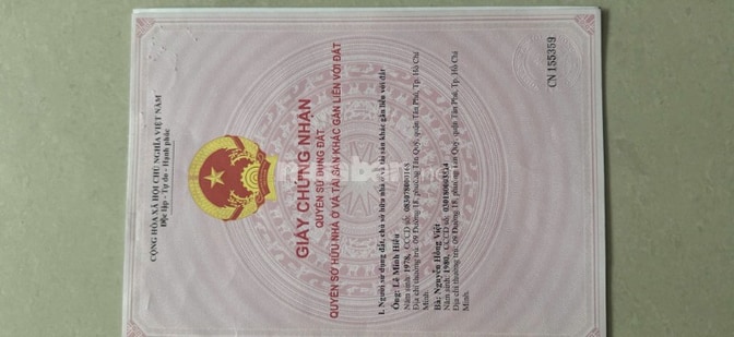 BÁN NHÀ 2 MẶT TIỀN ĐƯỜNG 6M _ 6 PHÒNG NGỦ _BÌNH HƯNG HÒA, BÌNH TÂN