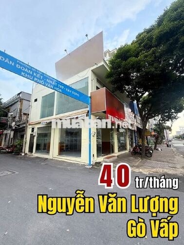 Cho thuê nhà góc 2 mặt tiềnnguyễn văn lượng gò vấp, 8x9m, 1 trệt 1 lầu