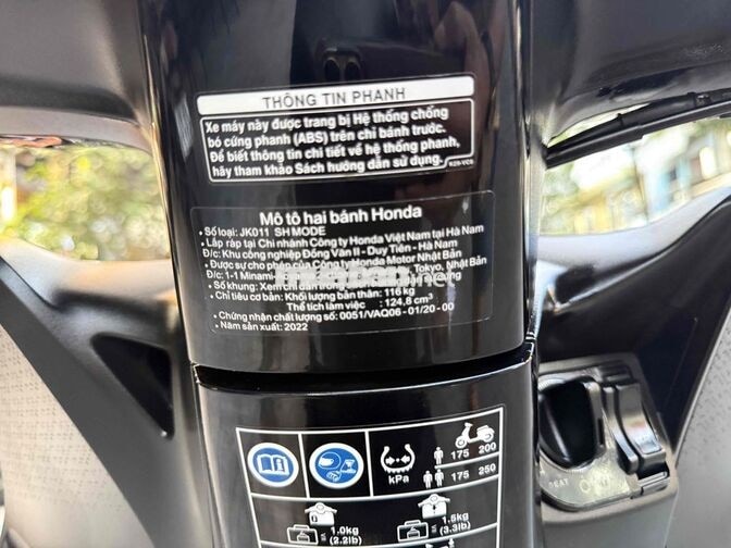 Honda SH Mode 2022 Bạc 3827 km