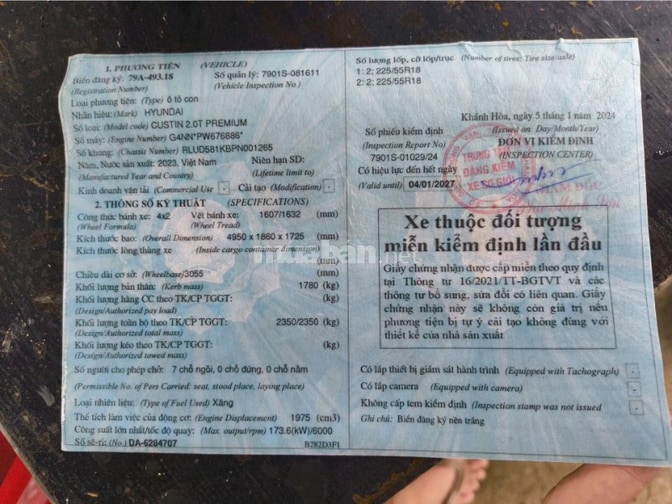 THÔNG BÁO MỜI CHÀO GIÁ CẠNH TRANH THANH LÝ XE Ô TÔ BKS 79A 49318