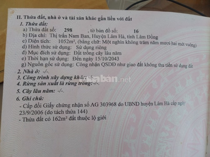 Biệt thự sân vườn khu Thành Công, Xã Nam Ban, Lâm Hà, Lâm Đồng