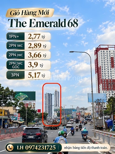 2,77 Tỷ Đến 5,17 Tỷ - Giỏ Hàng Căn Hộ The Emerald 68 Có Gì Đáng Chọn?
