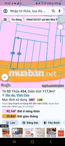Bán đất sổ riêng thổ cư 750_800