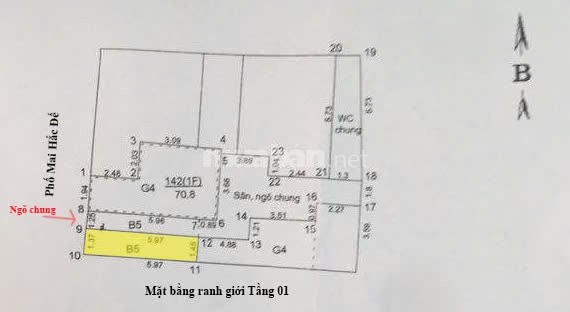 CHO THUÊ NHÀ MẶT TIỀN 135B MAI HẮC ĐẾ (P.Hai Bà Trưng)